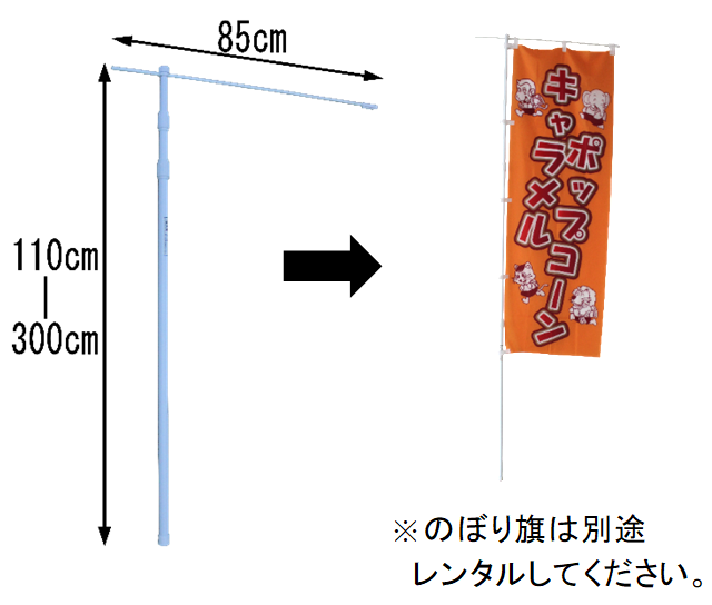 焼きそば専用のぼり旗